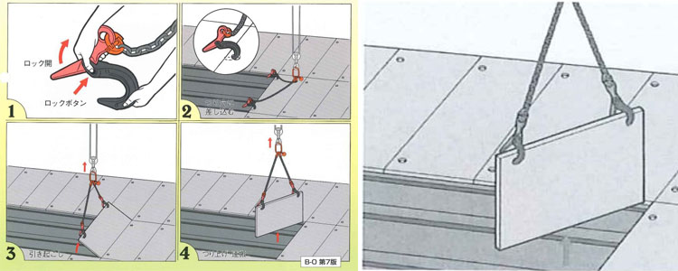 鹰牌JDH型铺铁板起吊用钩件使用案例