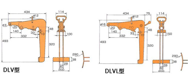 DLV DLVL圆铁桶专用夹具尺寸图