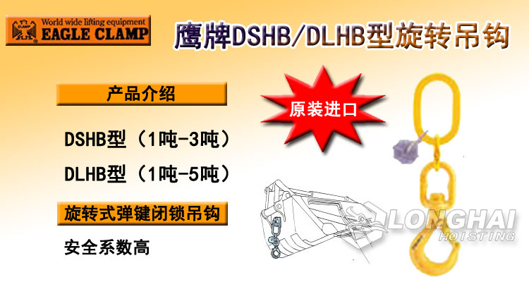 鹰牌DSHB/DLHB型旋转吊钩产品介绍