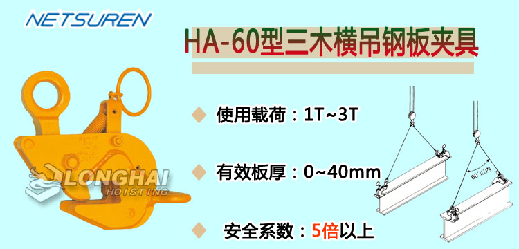 HA-60型三木横吊钢板夹具产品介绍