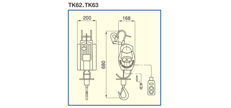 TK型TKK小金刚提升机尺寸图