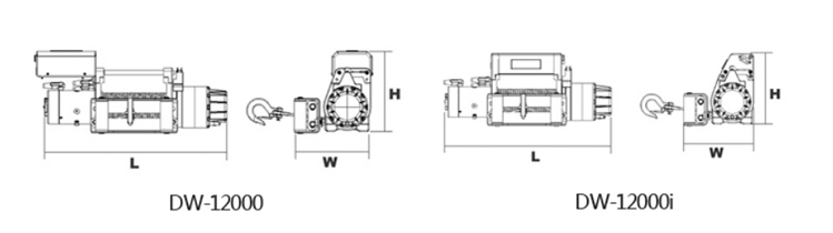 DW-12000电动绞盘尺寸