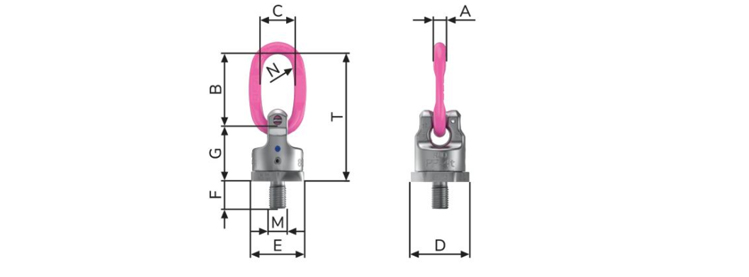 PP-B型RUD螺栓型旋转吊环