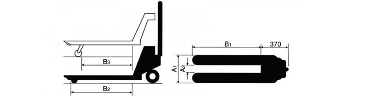 BML手动液压搬运车尺寸图