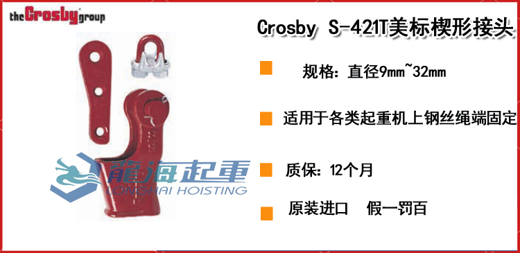 Crosby S-421T美标楔形接头
