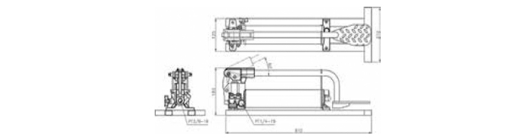ESPF脚踏液压泵尺寸图