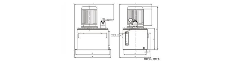 TMP3-M2000电动液压泵尺寸图