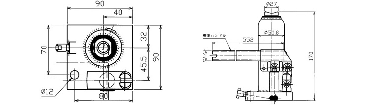 二段式油压千斤顶尺寸图