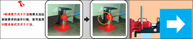 GU多段爪式千斤顶使用示意图