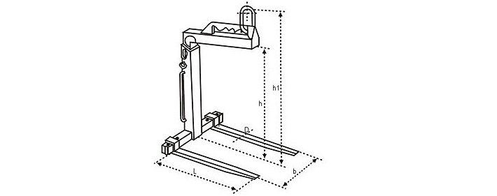 手动平衡吊叉尺寸图