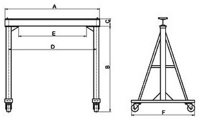 固定式龙门吊架,可移动龙门吊架尺寸图