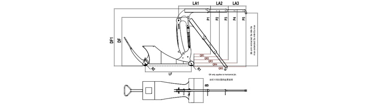 Hydrobull小型配重液压小吊车尺寸图